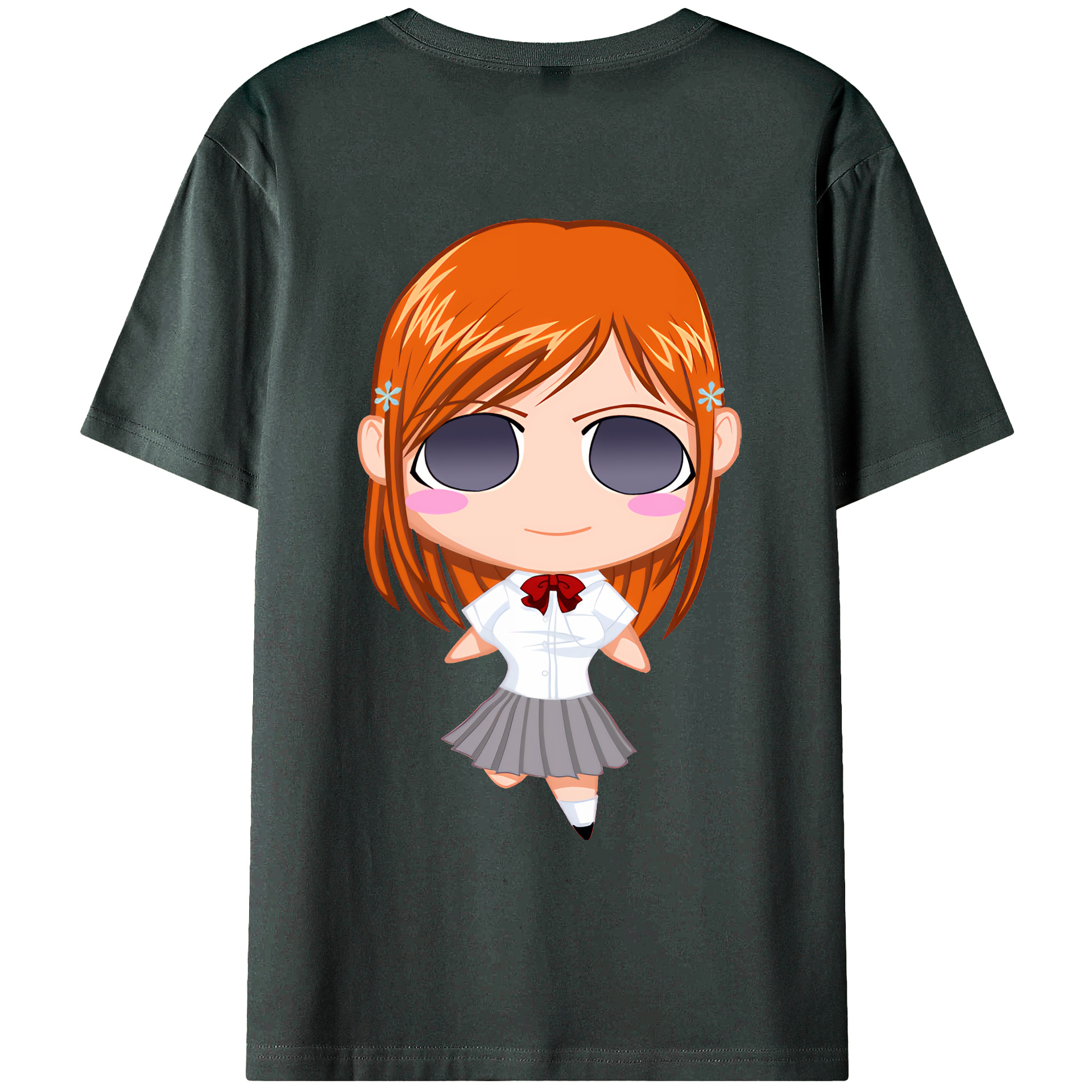 （画像用） ブリーチ 井上織姫（いのうえおりひめ） BLEACH Inoue Orihime 綿100％ メンズ半袖Tシャツ（バックプリント） 通気性